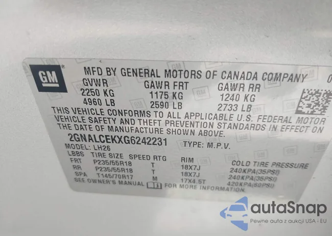 2GNALCEKXG6242231: 42947742