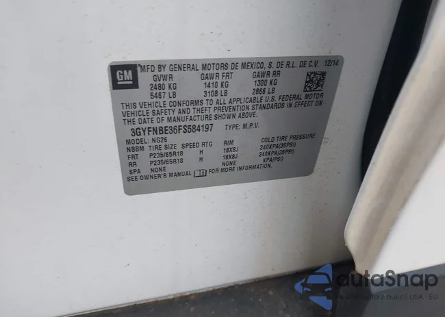 3GYFNBE36FS584197: 42947230