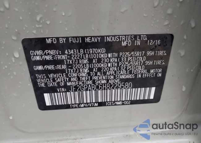 JF2GPABC6H8229580: 42947241