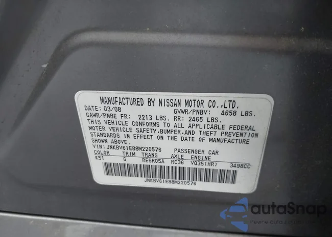 JNKBV61E88M220576: 42947440