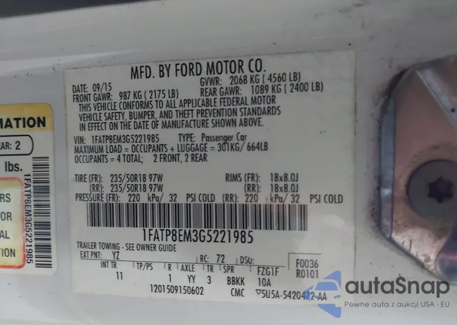 1FATP8EM3G5221985: 42948729