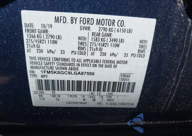 1FM5K8GC9LGA87550: 42948870