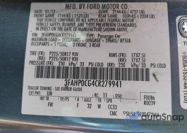 3FAHP0CG4CR279941: 42948912