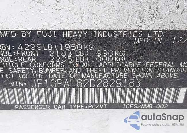 JF1GPAL62D2829183: 42948956