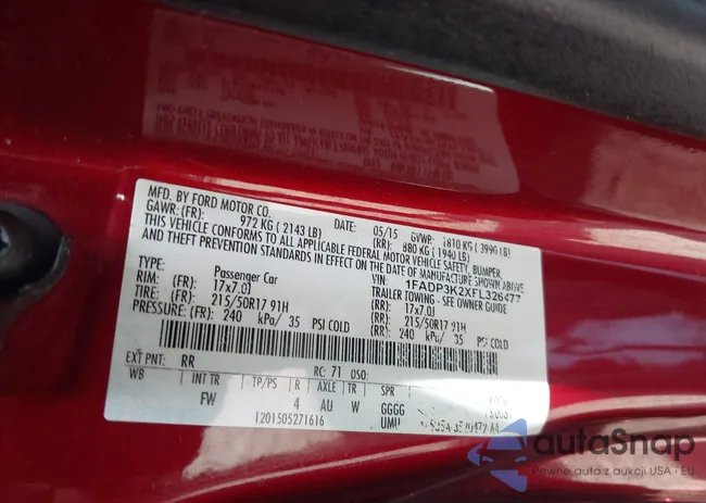 1FADP3K2XFL326477: 42949019