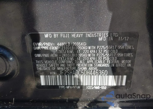 JF2SHADC5DH446360: 42948193