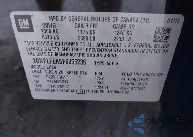 2GNFLFEK5F6256236: 42948221