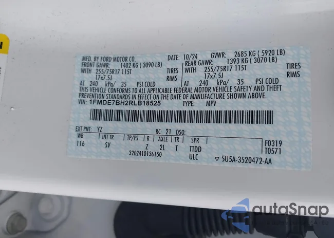 1FMDE7BH2RLB18525: 42948308