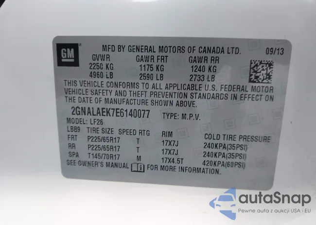 2GNALAEK7E6140077: 42948419