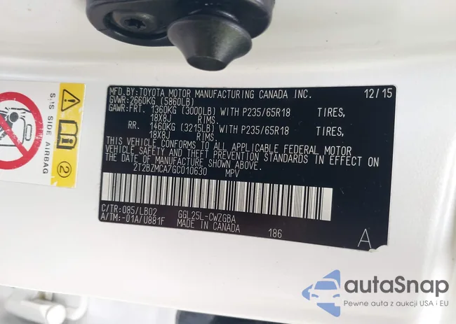 2T2BZMCA7GC010630: 42948510