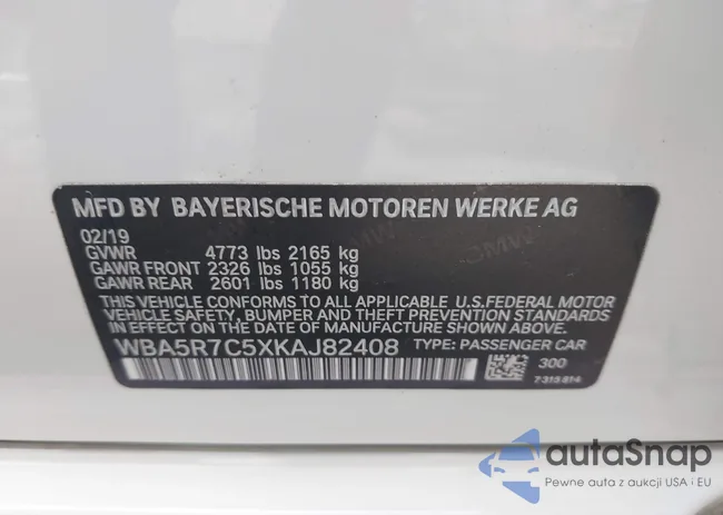 WBA5R7C5XKAJ82408: 42949564