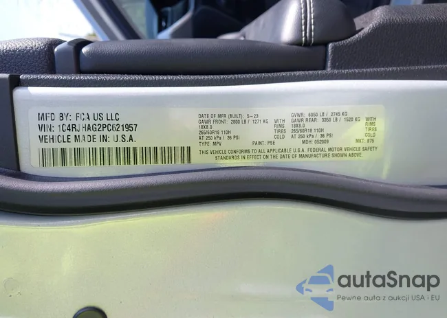 1C4RJHAG2PC621957: 42949583