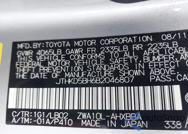 JTHKD5BH6B2046807: 42949726