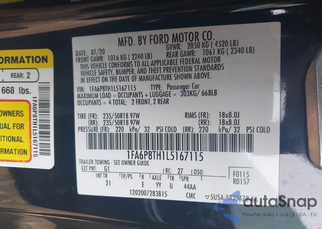 1FA6P8TH1L5167115: 42949760