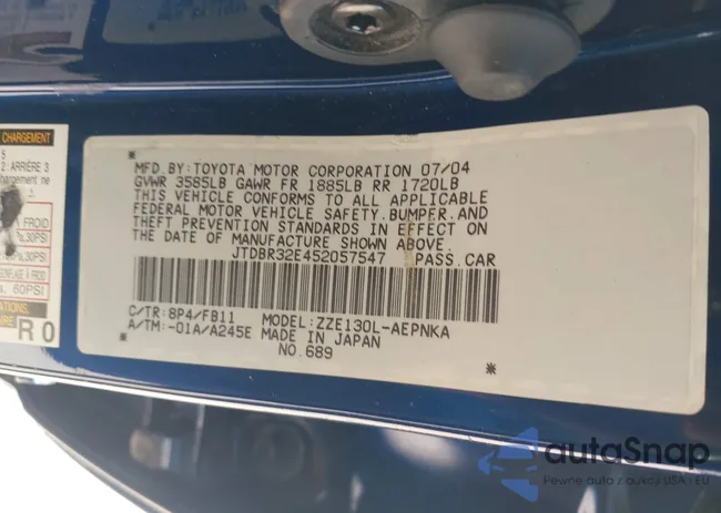 JTDBR32E452057547: 42949911