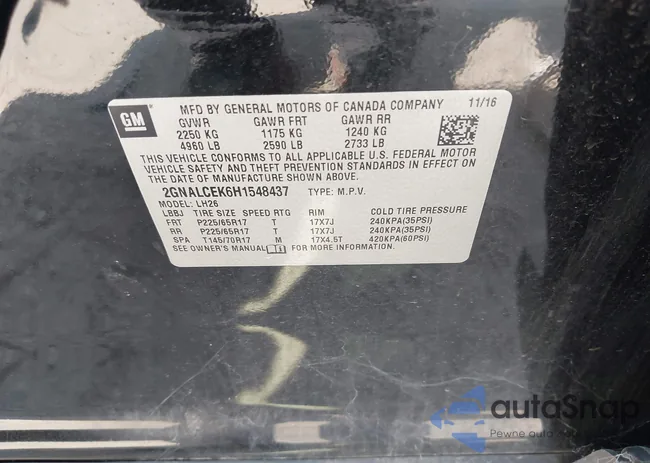 2GNALCEK6H1548437: 42949939