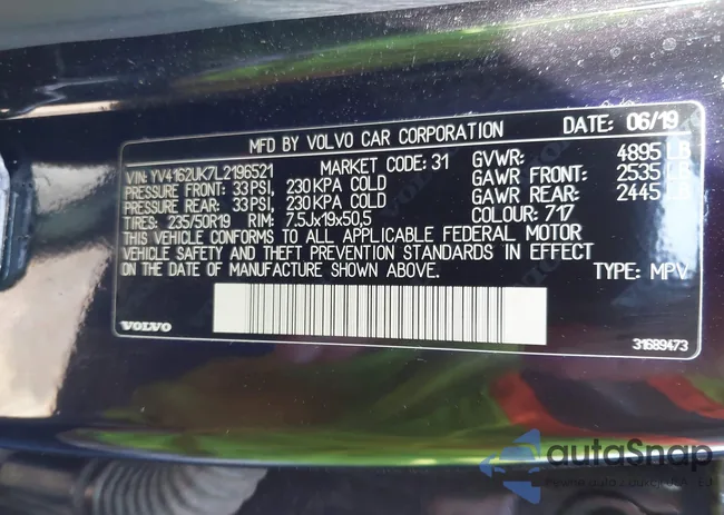 YV4162UK7L2196521: 42950031