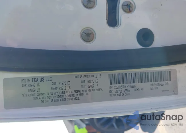 2C3CDZAG9LH105626: 42949128