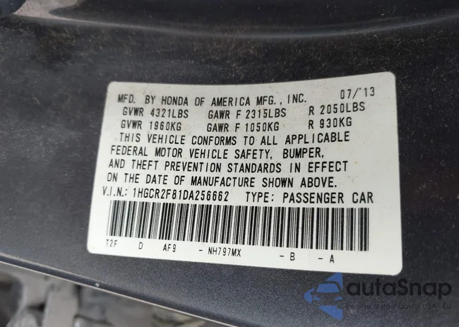 1HGCR2F81DA256662: 42949143