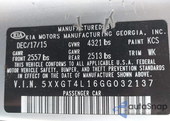 5XXGT4L16GG032137: 42949204