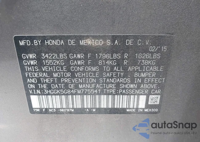 3HGGK5G84FM775541: 42949272