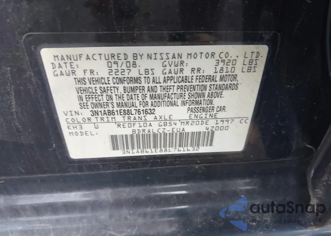 3N1AB61E88L761632: 42949358