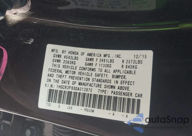 1HGCR3F9XGA013970: 42950595