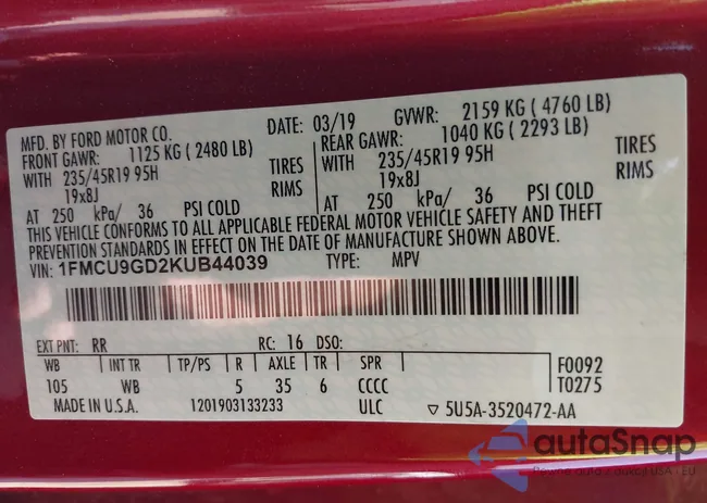 1FMCU9GD2KUB44039: 42950743