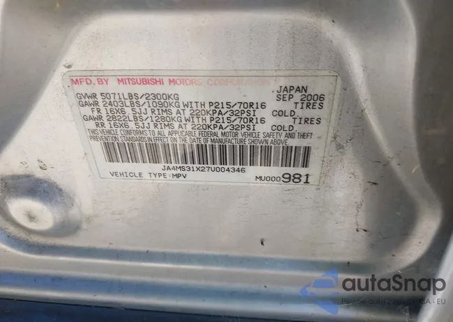 JA4MS31X27U004346: 42950819