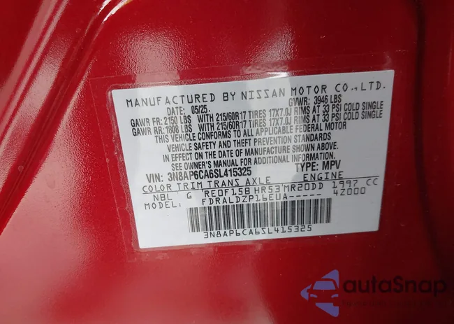 3N8AP6CA6SL415325: 42950823