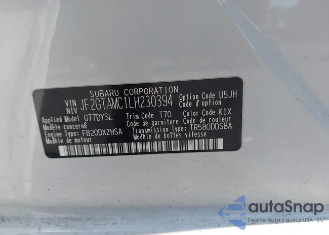 JF2GTAMC1LH230394: 42950896