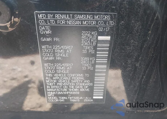 KNMAT2MVXHP561659: 42951058