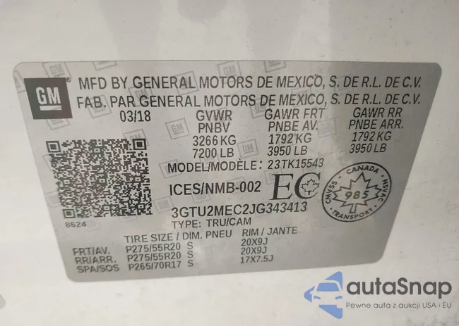 3GTU2MEC2JG343413: 42950286