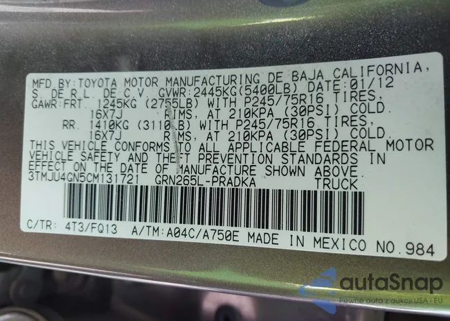 3TMJU4GN5CM131721: 42950361