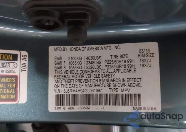 5J6RM4H94GL061697: 42951658