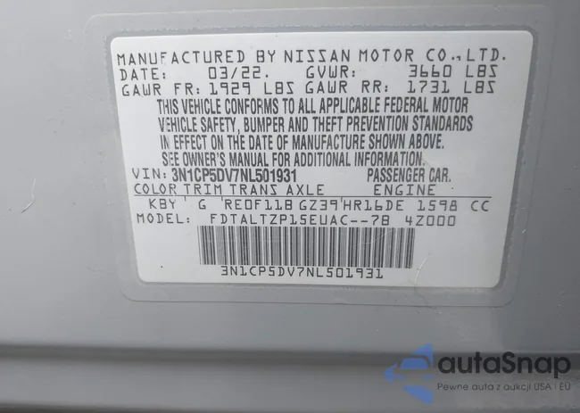 3N1CP5DV7NL501931: 42951719