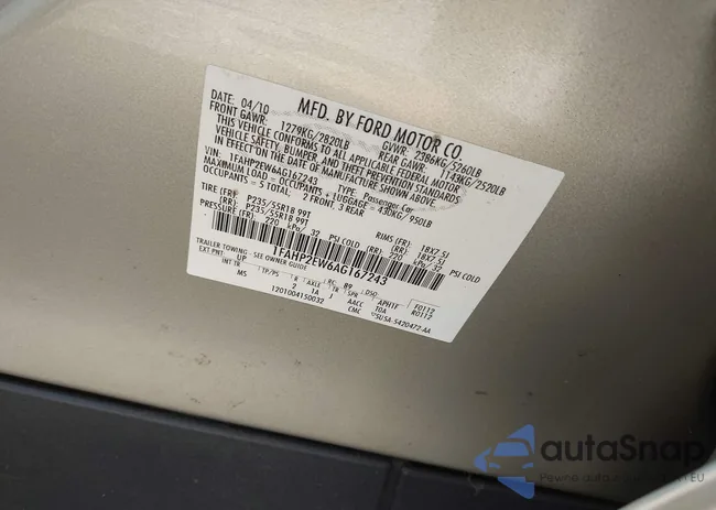 1FAHP2EW6AG167243: 42951730