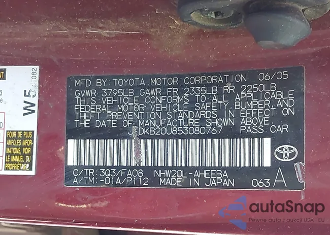 JTDKB20U853080767: 42951987