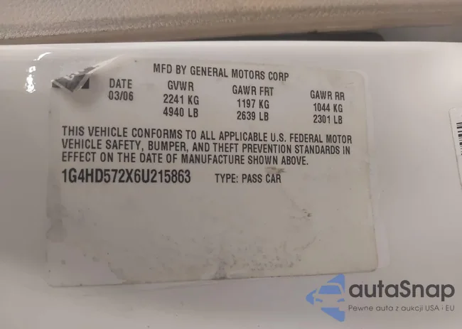 1G4HD572X6U215863: 42951147