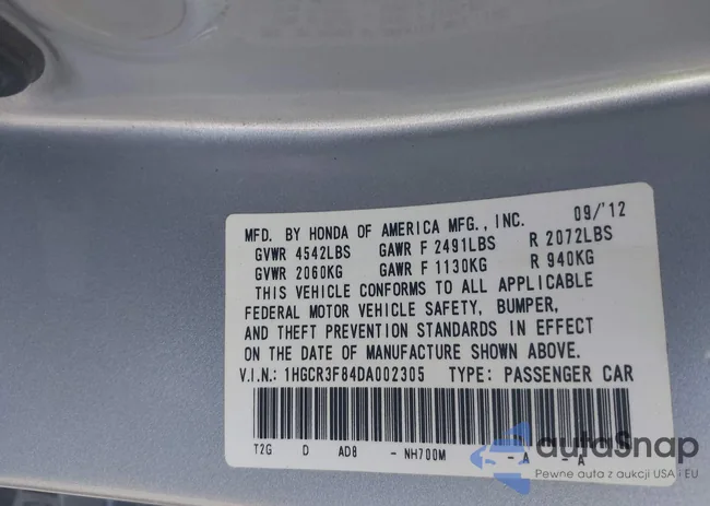 1HGCR3F84DA002305: 42951190