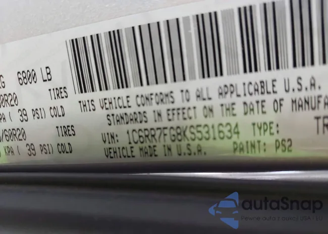 1C6RR7FG8KS531634: 42951239