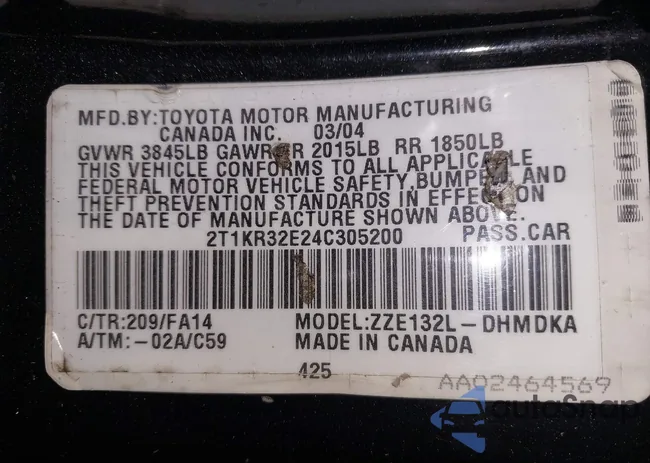 2T1KR32E24C305200: 42951264