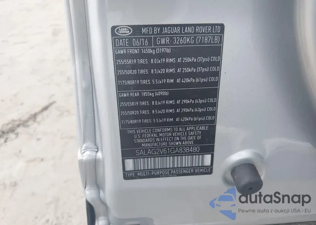 SALAG2V61GA838480: 42952534