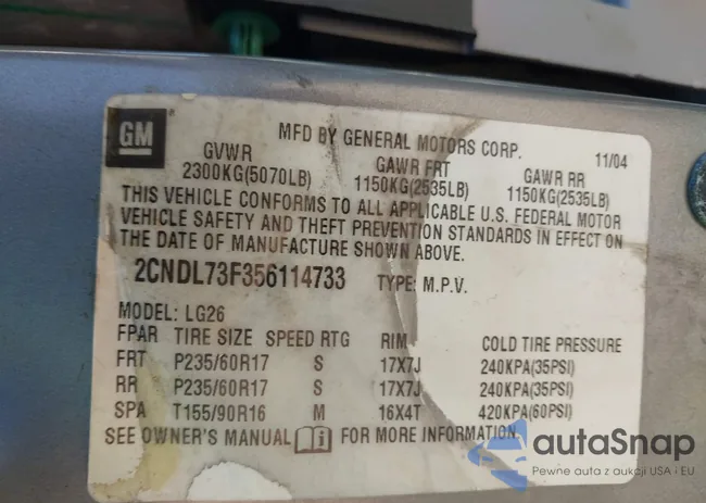 2CNDL73F356114733: 42952553