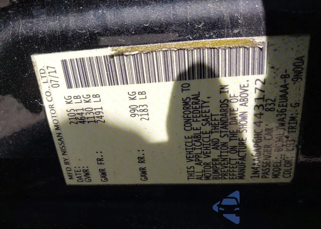 1N4AA6AP6HC443172: 42952601