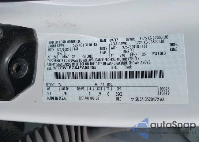 1FTEW1EG6JFA59455: 42952646