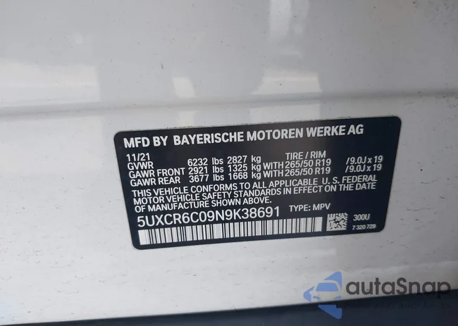 5UXCR6C09N9K38691: 42952200