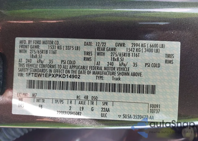 1FTEW1EPXPKD14902: 42953748