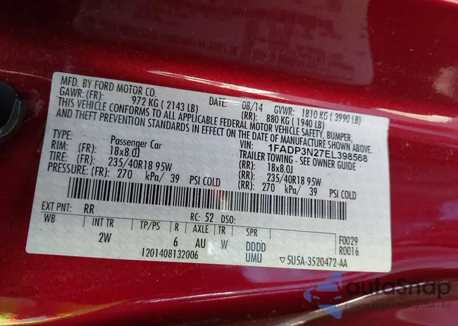 1FADP3N27EL398568: 42953909