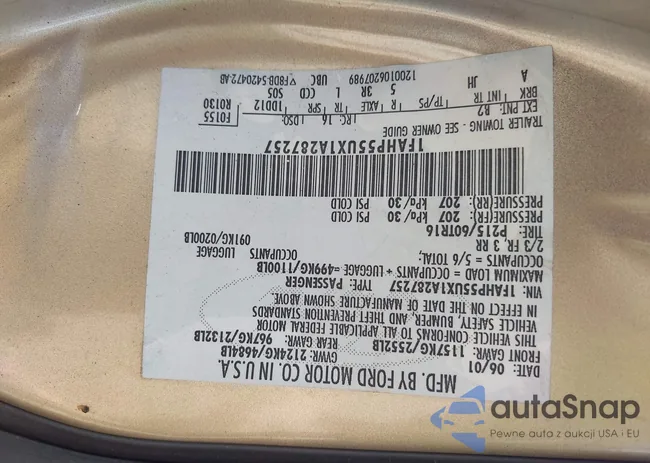 1FAHP55UX1A287257: 42953988